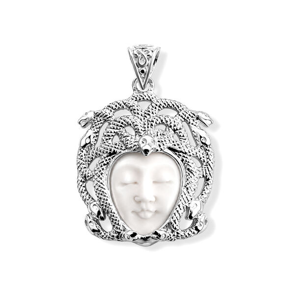 D'Joy Ox Bone Anh&auml;nger 925 Silber ca. 8,46 ct.