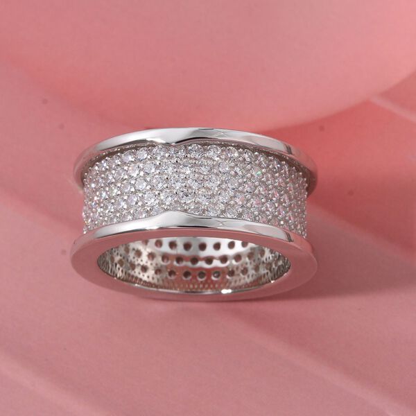 Lustro Stella weißer Zirkonia Cluster Ring image number 1