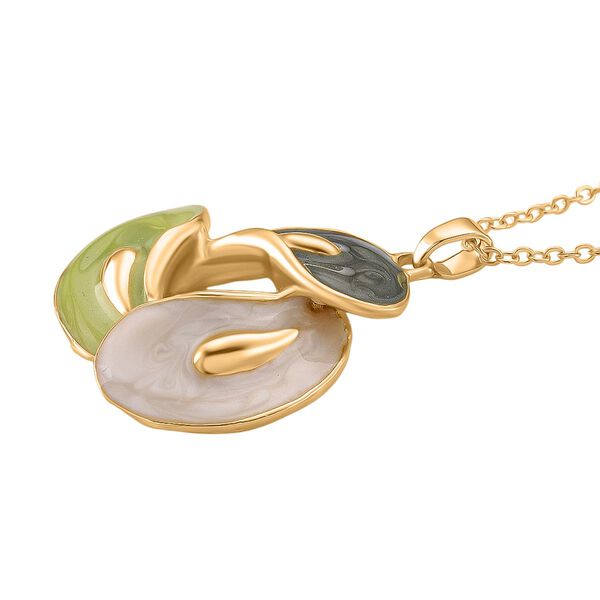 2er-Set Emaille-Schmuckset, Gr&uuml;n-wei&szlig; image number 5