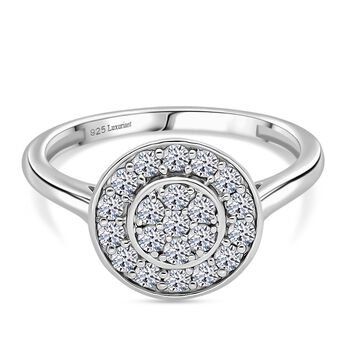 LUXURIANT SI-GH Labor Diamant Ring, 925 Silber rhodiniert - 0,50 ct.