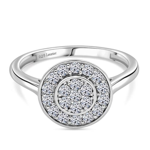 Lab Grown Diamant SI Ring 925 Silber rhodiniert (Größe 17.00) ca. 0,53 ct image number 0