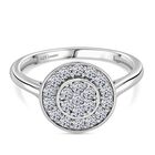 Lab Grown Diamant SI Ring 925 Silber rhodiniert (Größe 17.00) ca. 0,53 ct