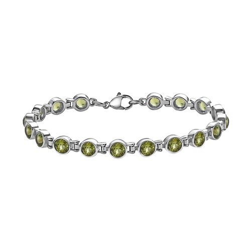 Peridot Armband ca. 19 cm Edelstahl ca. 9,36 ct. image number 0