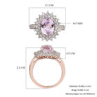 Martha Rocha Kunzit und Zirkon Ring 925 Silber Rosé Gold-Überzug image number 5