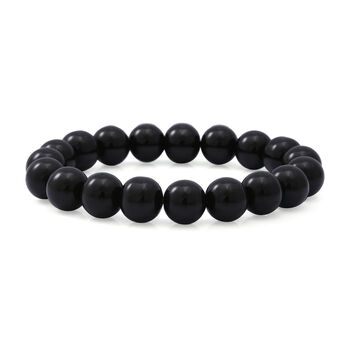 Schwarzes Onyx Armband ca. 19 cm lange 925 Silber ca. 119.00 ct