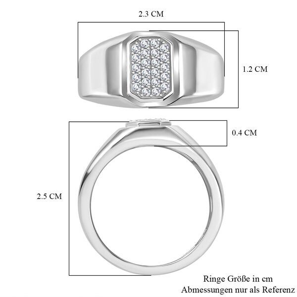 Wei&szlig;er Diamant-Herrenring - 0,25 ct. image number 7