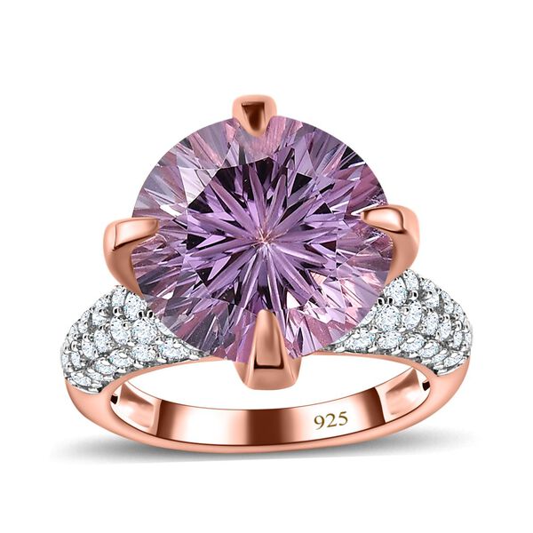 Rose De France Amethyst und  Zirkon Ring - 8,30 ct. image number 4