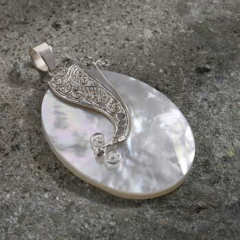 Perlmutt Anh&auml;nger 925 Silber Standard