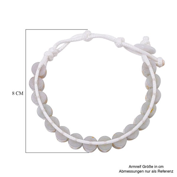 Flexibles weißes Jade Armband - 235 ct. image number 5