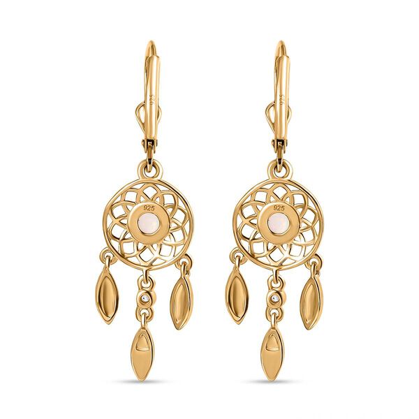 AA Natürliche, äthiopische Welo Opal und Zirkon Ohrringe - 0,45 ct. image number 5