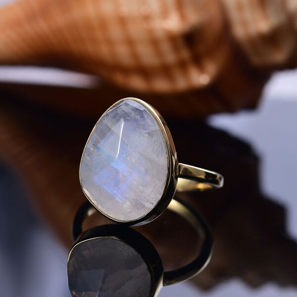 Regenbogen Mondstein Ring - 7,70 ct. image number 2