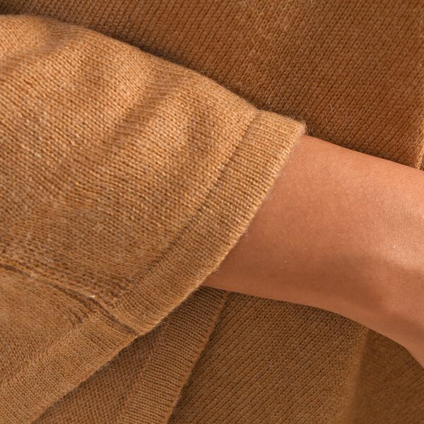 LA MAREY: Luxuri&ouml;ser Pashmina-Poncho, Einheitsgr&ouml;&szlig;e, Khaki&nbsp; image number 4