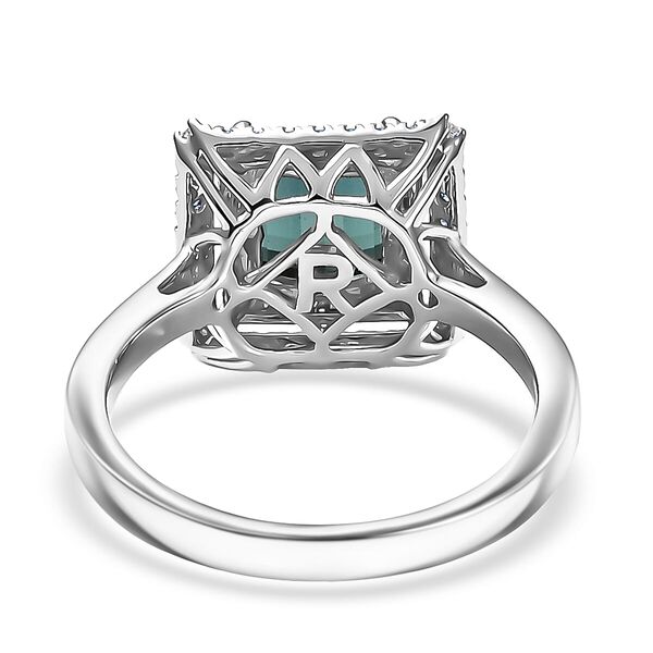 Rhapsody AAAA Pirineu Lagoon Tourmaline, Wei&szlig;er Diamant Ring 950 Platin (Gr&ouml;&szlig;e 16.50) ca. 1,59 ct image number 4