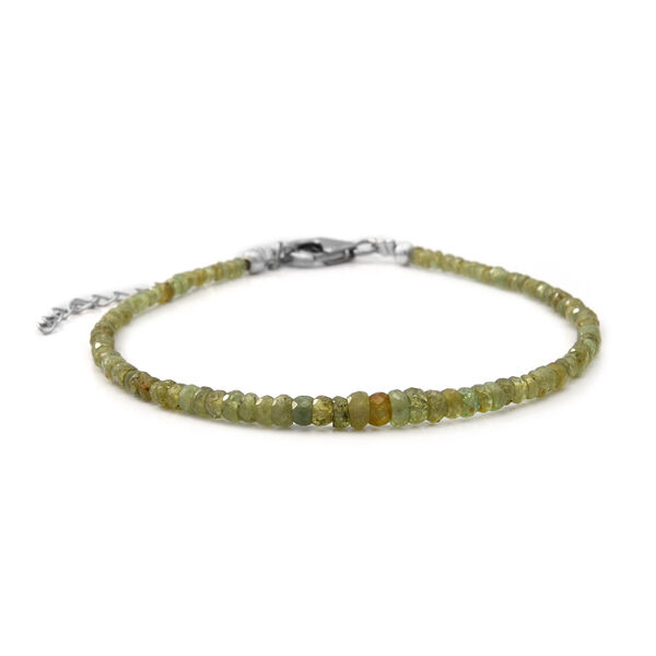 Demantoid Granat Armband ca. 19 cm lange 925 Silber Rhodiniert ca. 17.00 ct