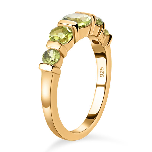 Nat&uuml;rlicher Peridot-Ring, 925 Silber vergoldet  ca. 2,59 ct image number 5