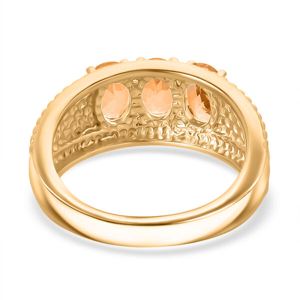 Citrin Ring 316L Edelstahl vergoldet (Größe 17.00) ca. 1.43 ct image number 6