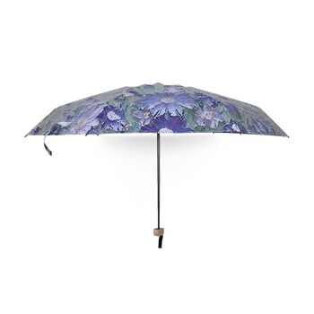 Sturmfester Poket-Regenschirm mit floralem print, leichtgewicht 261gr, mit UV-Schutz  91cm, Glasfaser rahmen, Blumenwiese