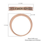 Natürliche Champagner Diamant zertifiziert I2-I3 Half Eternity Ring 375 Rose Gold image number 5