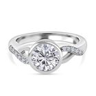 LUSTRO STELLA Hergestellt mit ZIRKONIA Ring 925 Silber Platin-Überzug (Größe 16.00) ca. 2,42 ct image number 0