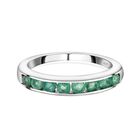 Kagem sambischer Smaragd-Ring, 925 Silber platiniert (Größe 16.00) ca. 0,51 ct