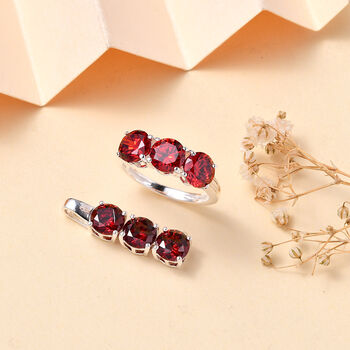 Rotes Zirkonia-Schmuckset