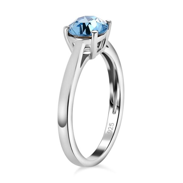 Aquamarin Kristall Ring 925 Silber platiniert (Gr&ouml;&szlig;e 16.00) ca. 1,50 ct image number 5