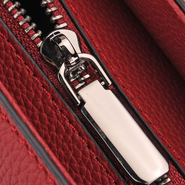 Crossbody Tasche aus 100% echtem Leder, 32x13x21 cm, Burgundrot image number 6