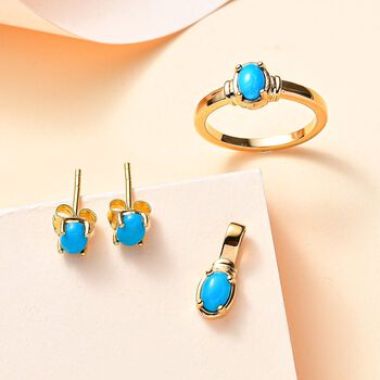 AAA Sleeping Beauty T&uuml;rkis Schmuckset, ca. 2,94 ct.