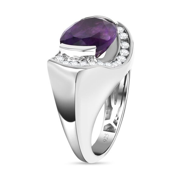 Afrikanischer Amethyst und Zirkon-Ring - 4,91 ct. image number 5