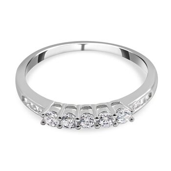 LUSTRO STELLA - Wei&szlig;er Zirkonia-Ring, 925 Silber rhodiniert - 1,35 ct.
