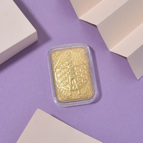 EXKLUSIVES GESCHENK 999er Goldbarren mit 7-Chakren-Motiv, 100mg image number 2