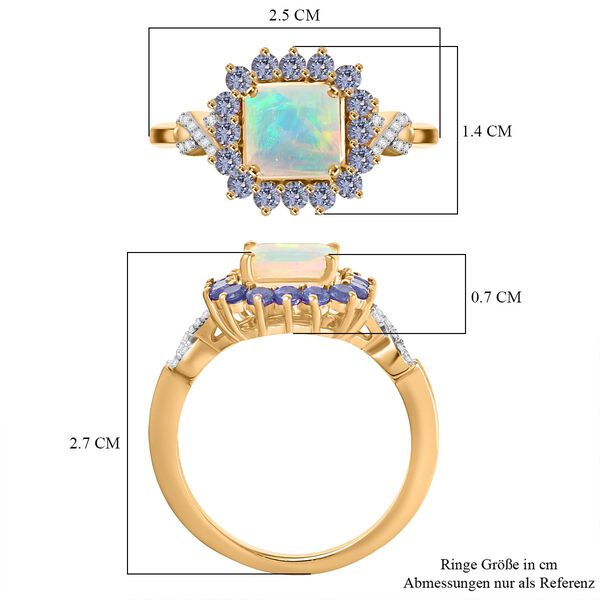 D'Joy äthiopisches Welo Opal, Tansanit und Moissanit Schmuckset image number 20