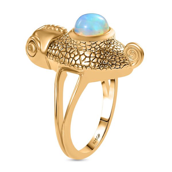 GP Trionfo Kollektion - AA Nat&uuml;rlicher, &auml;thiopischer Welo Opal und Kanchanaburi blauer Saphir-Ring - 0,92 ct. image number 5