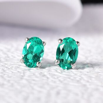 LUXURIANT AAA Labor kolumbianische Smaragd Ohrringe - 0,96 ct.