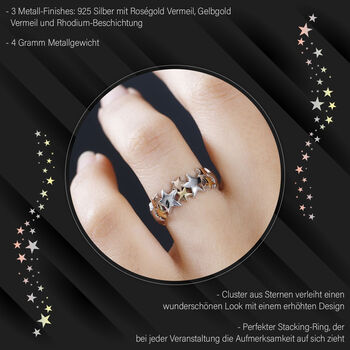 Dreifarbiger Stern-Bandring