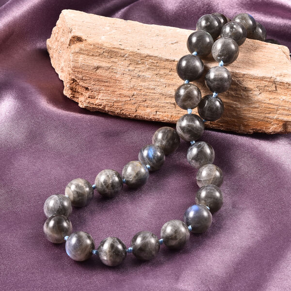 Labradorit Halskette ca. 50 cm lange mit Magnetschloss 925 Silber ca. 322.53 ct image number 2