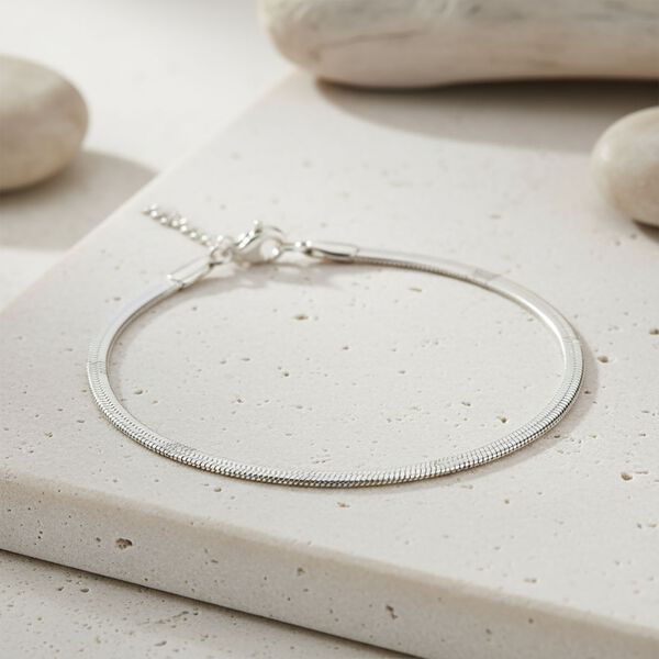 316L Edelstahl Fischgr&auml;t Armband ca. 20 cm ca. 3,00g image number 2