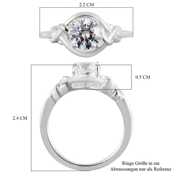 LUSTRO STELLA - feinster Zirkonia-Ring, 925 Silber  ca. 1,83 ct image number 7