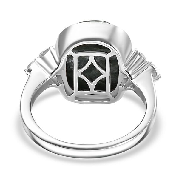 Sibirischer Seraphinite und Zirkon Ring - 5,61 ct. image number 5