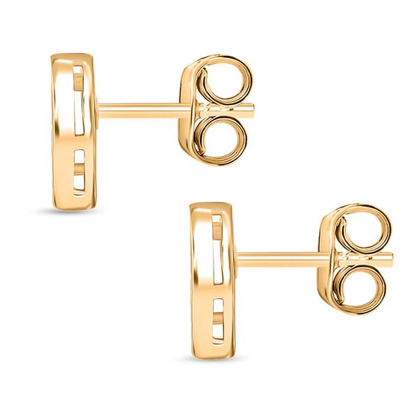 Moissanit Ohrringe 925 Silber vergoldet ca. 0.48 ct image number 3