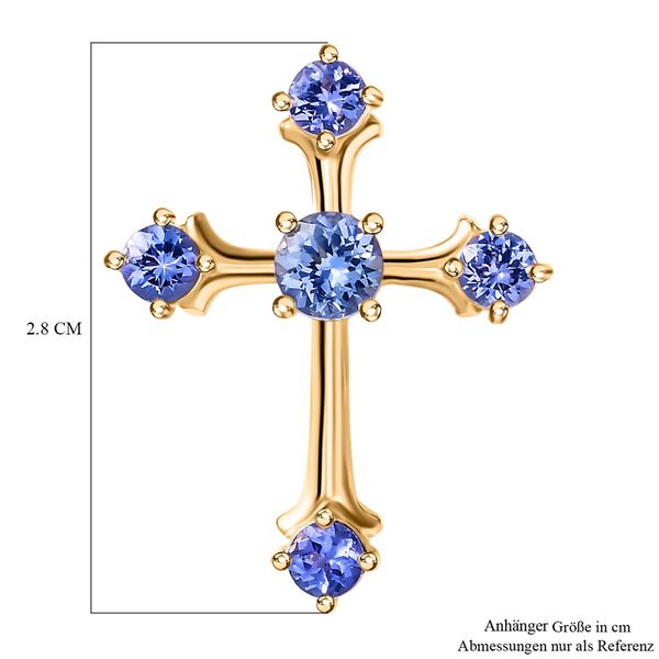 Tansanit Kreuz Anhänger - 1,39 ct. image number 6