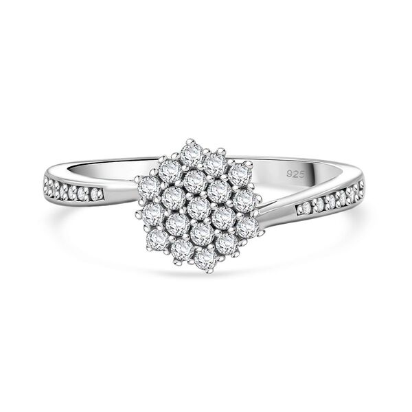 Lustro Stella Weißer Zirkonia Ring 925 Silber rhodiniert (Größe 17.00) image number 0