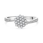 Lustro Stella Weißer Zirkonia Ring 925 Silber rhodiniert (Größe 17.00)