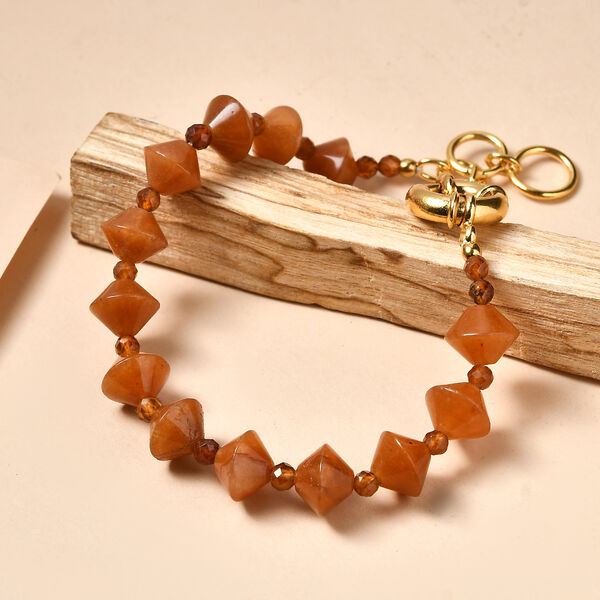 EverTrue rotes Aventurin und Hessonit Granat 18,5cm Armband - 62 ct. image number 1