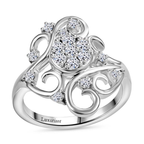 LUXURIANT DIAMOND - Lab Grown Diamant SI-GH SGL zertifiziert Ring 925 Silber rhodiniert (Größe 17.00) ca. 0.50 ct image number 3