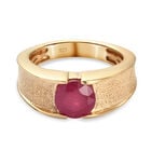 Afrikanischer Rubin-Ring, (Fissure gefüllt), 925 Silber vergoldet image number 0