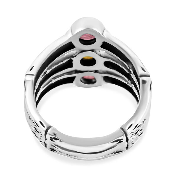Royal Bali Kollektion - Mehrfach-Turmalin Ring, 925 Silber  ca. 1,50 ct image number 4