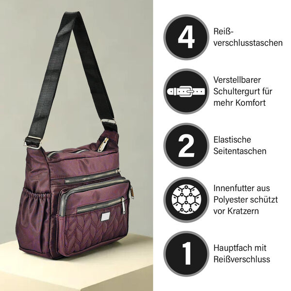 Oxford Side Bag, burgunder image number 3