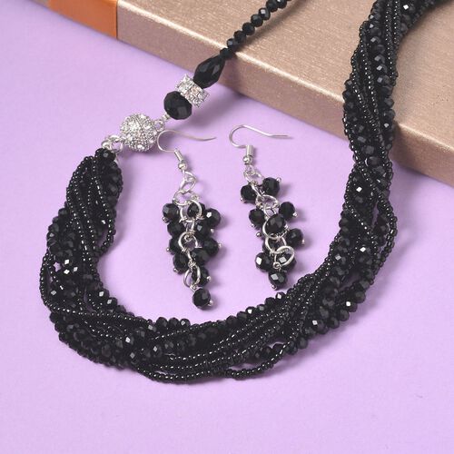 Schwarzes und weißes Kristall-Schmuckset - 247 ct. image number 1