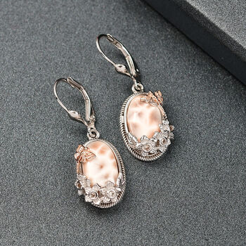 Djoy AA Natrolith, Nat&uuml;rlicher Champagner Zirkon Ohrringe 925 Silber ca. 8,17 ct.